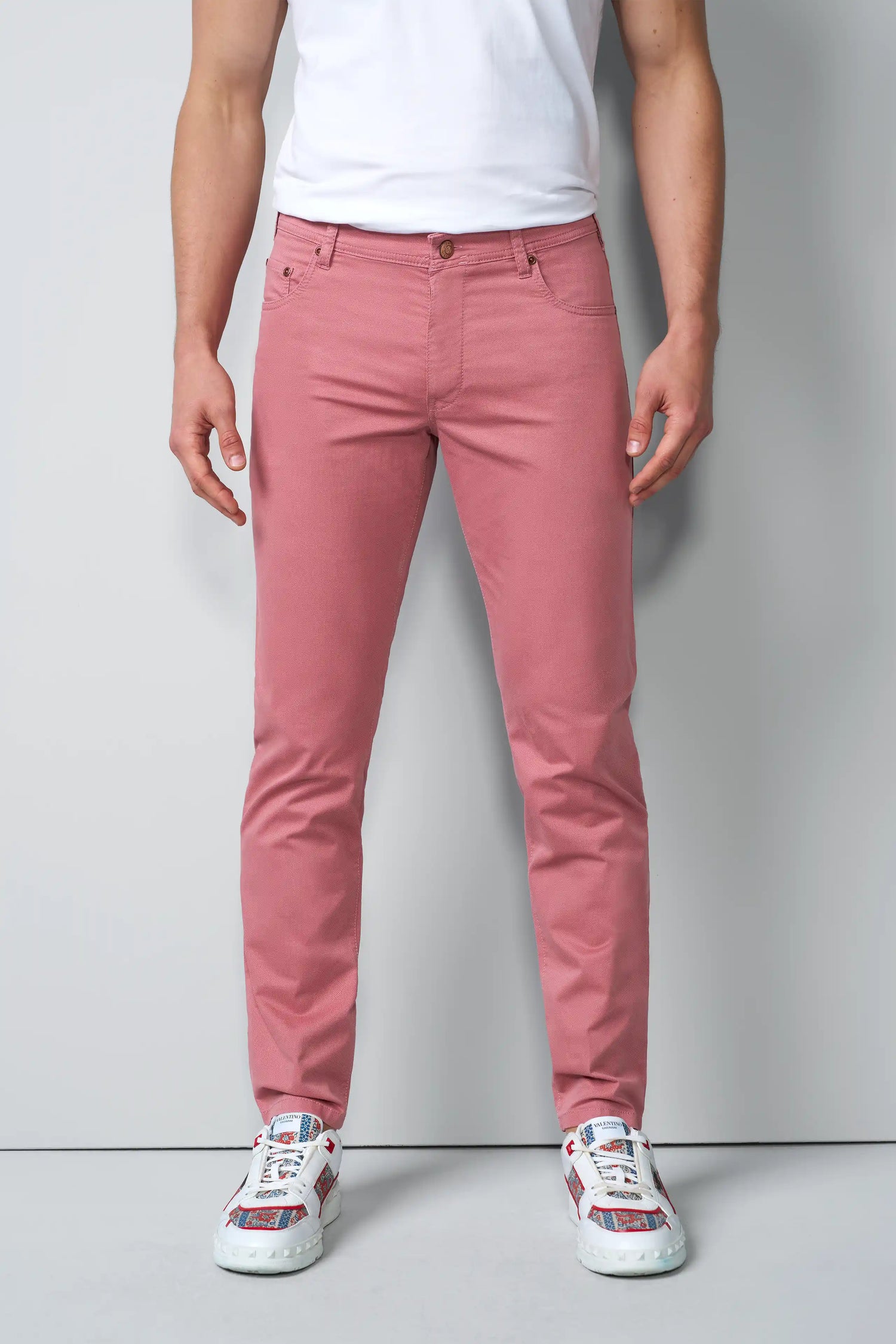 FIVE 1-6075 FIVE-POCKET TROUSERS WITH A MICRO PRINT