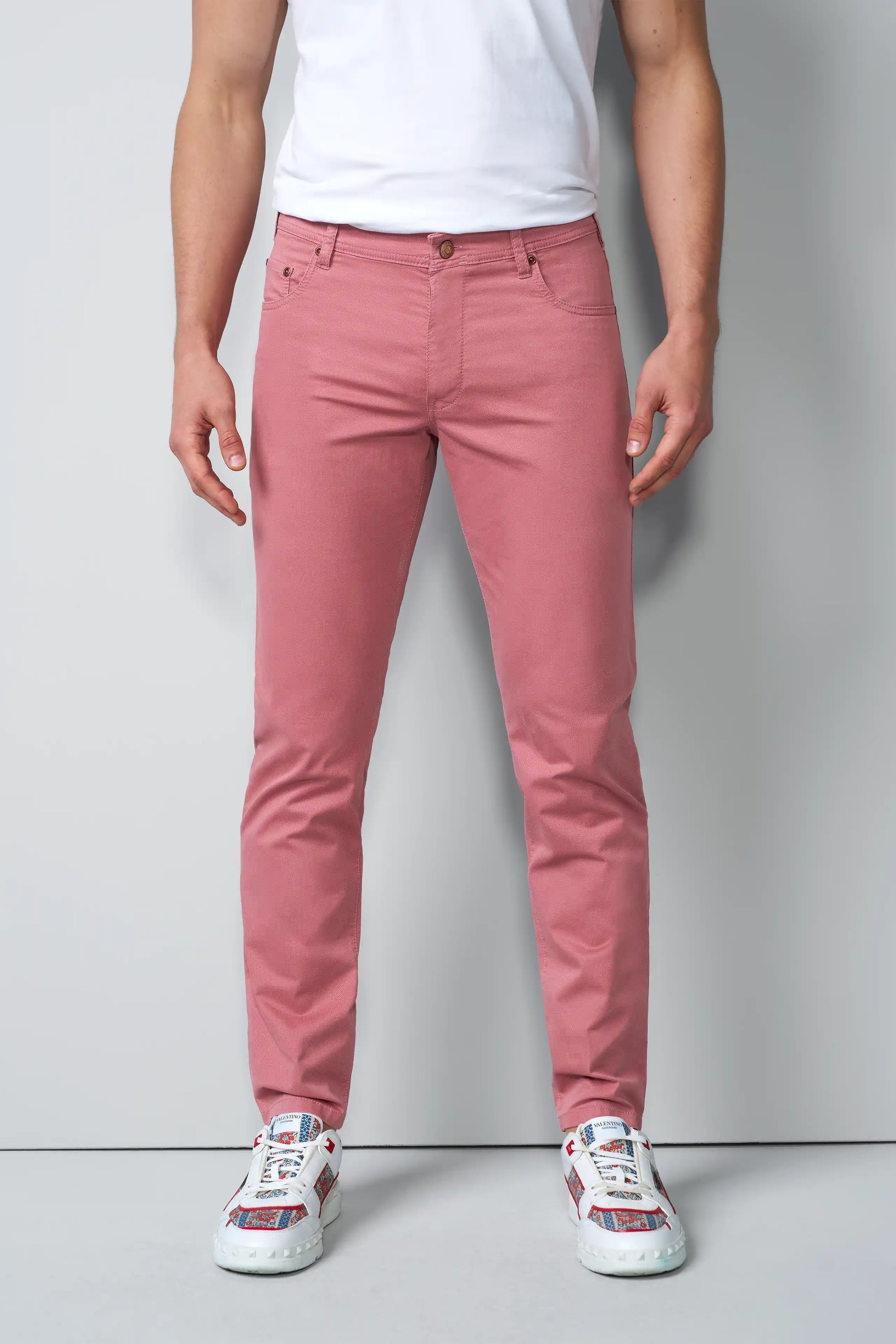 FIVE 1-6075 FIVE-POCKET TROUSERS WITH A MICRO PRINT